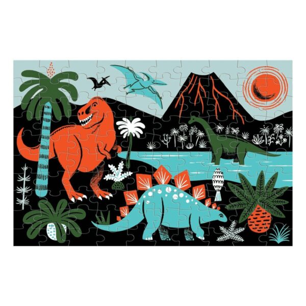 Mudpuppy Glow In The Dark Dinosaur Park Puzzle 100pc