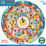 EeBoo Round Puzzle Clock 25pc