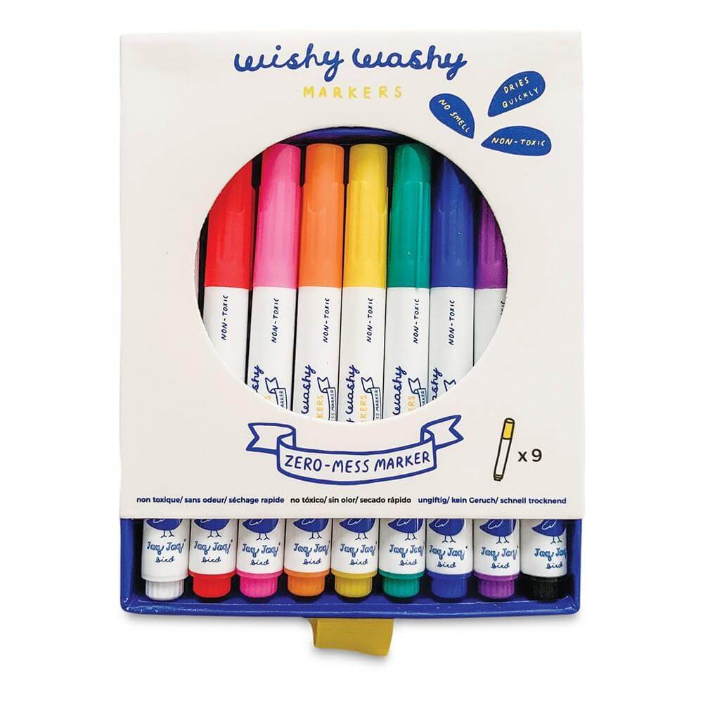 Wishy Washy Markers 9pk Zero Mess