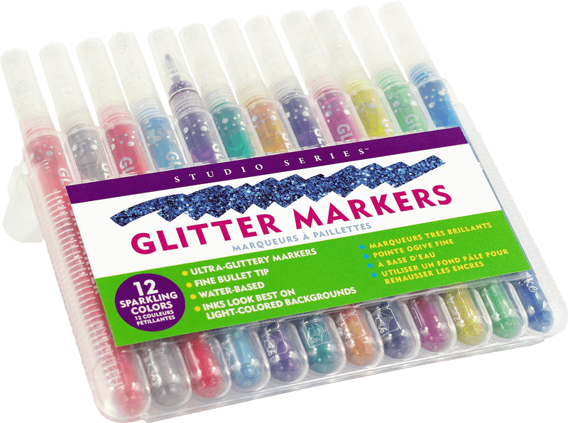 Studio Series Glitter Markers 12pk Imagine If