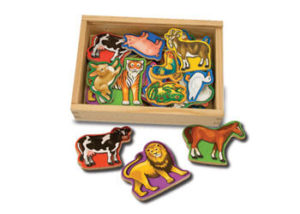 M&D Wooden Animal Magnets Box 20pc