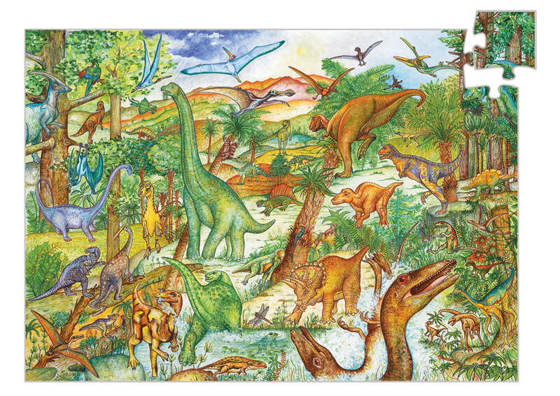 Djeco DJ7424 Dinosaurs Observation Puzzle 100pc