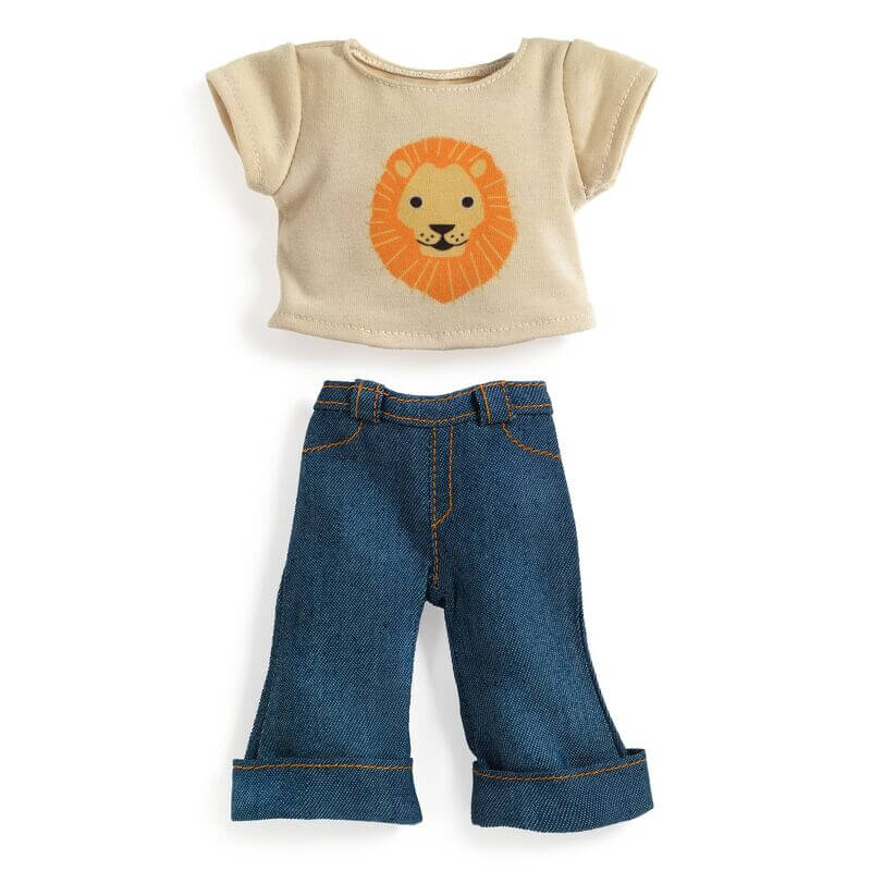 Djeco Lovely Doll Pomea Outfit Ivory Shirt & Jeans