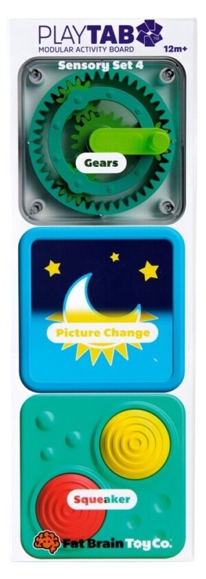 Fat Brain PlayTab Sensory Set 4 (Gears, Lenticular, Squeaker Tile)