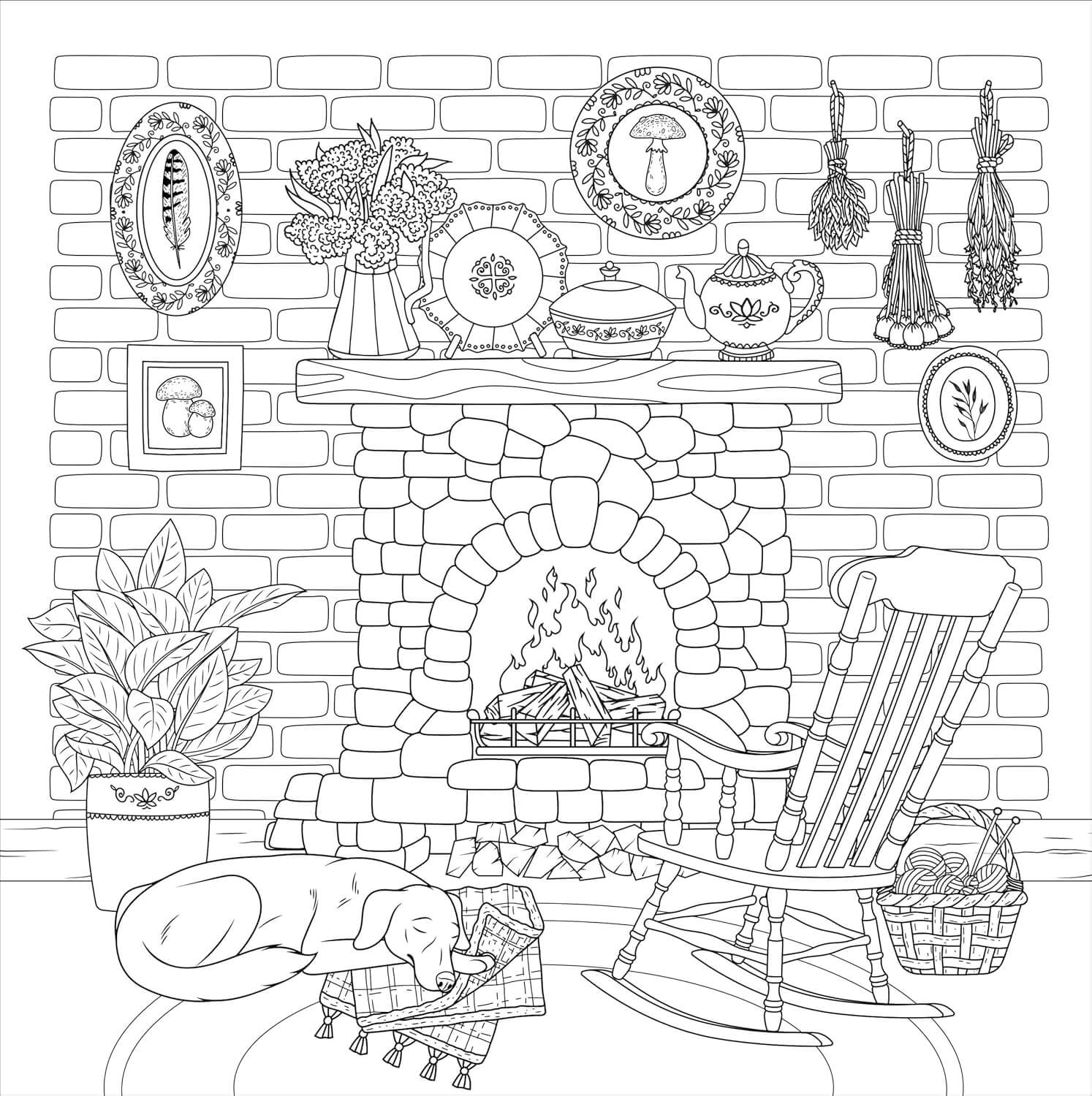 Cottagecore Artist’s Coloring Book