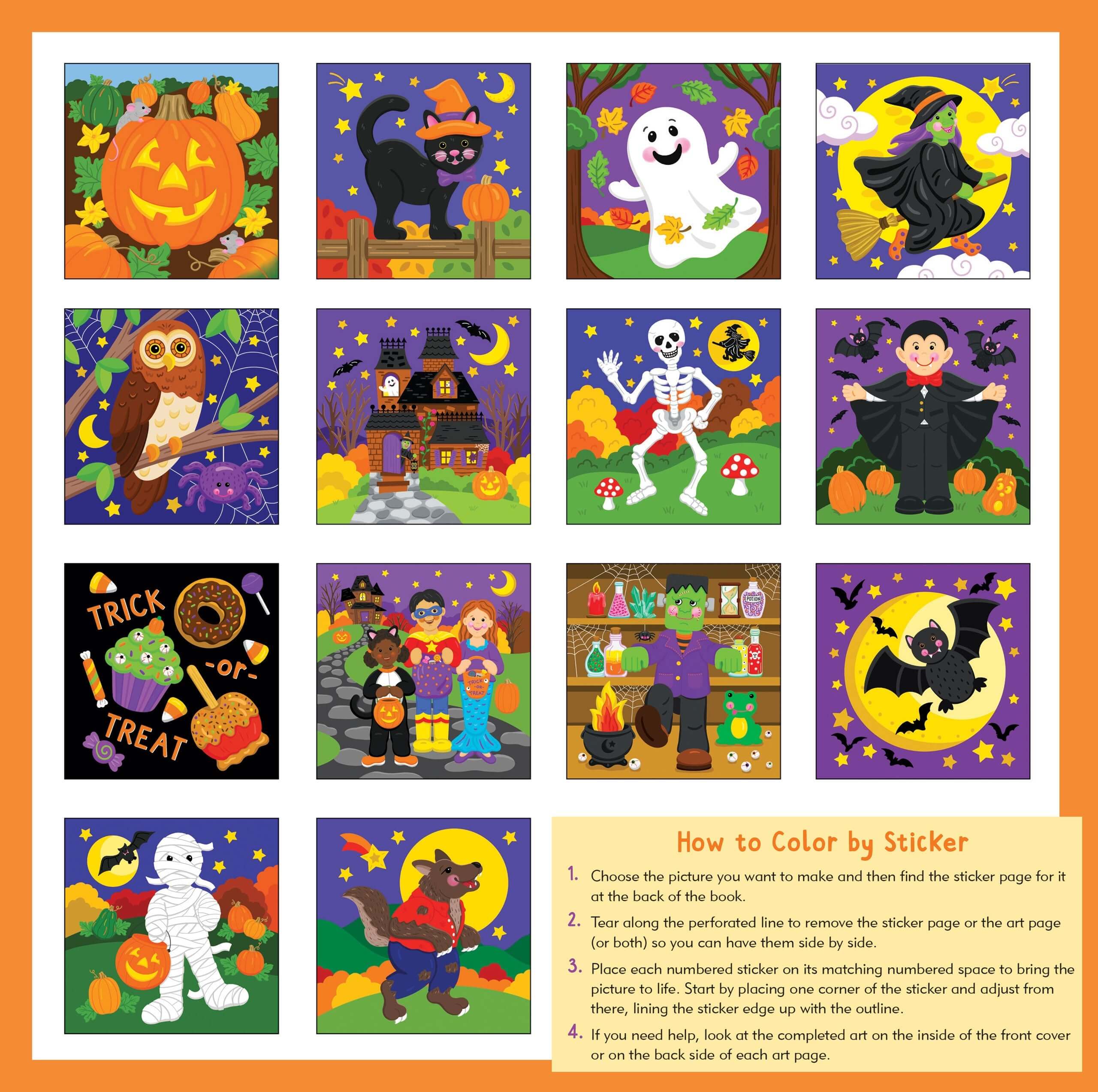 First Colour By Stickers Halloween
