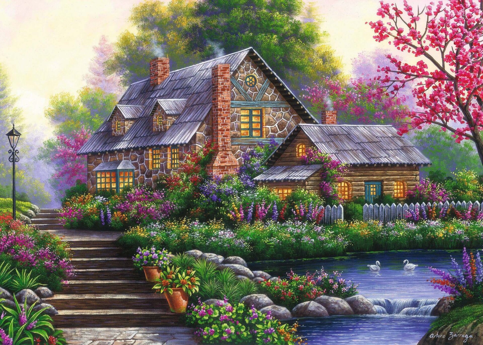 Ravensburger Romantic Cottage Puzzle 1000pc