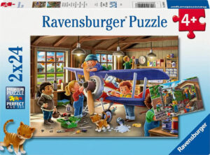 Ravensburger Airplane & Train Repairs Puzzle 2 x 12pc