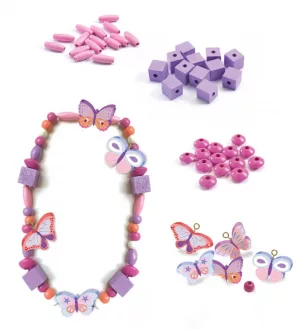 Djeco DJ9810 Wooden Butterfly Beads