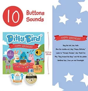 Ditty Bird Happy Birthday Book