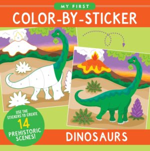 First Colour By Stickers Dinosaur Book