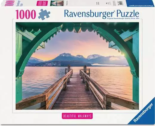 Ravensburger Romantic FootBridge at Lac d'Annecy Puzzle 1000pc