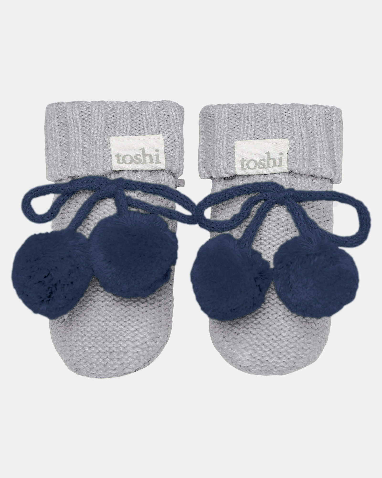 Toshi Organic Booties Bobby/ Fog / 000
