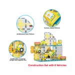 Picasso Tiles Construction 45pc Set With 8 Vehicles
