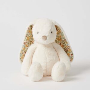 Jiggle & Giggle Floral White Bunny Medium