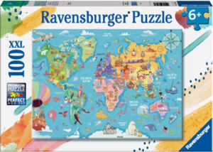 Ravensburger Map Of The World Puzzle 100pc