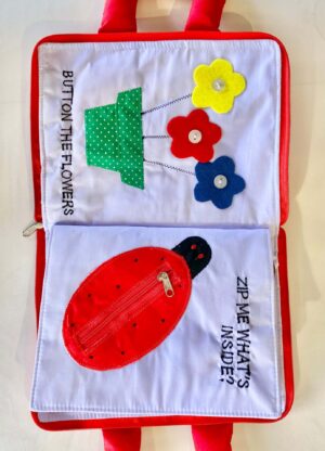 My Quiet Book Zipper - Red or Blue