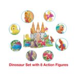 Picasso Tiles Dinosaur 38pc Set With 8 Action Figures