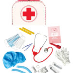 Doctor Kit in Red and White Suitcase 28 pcs
