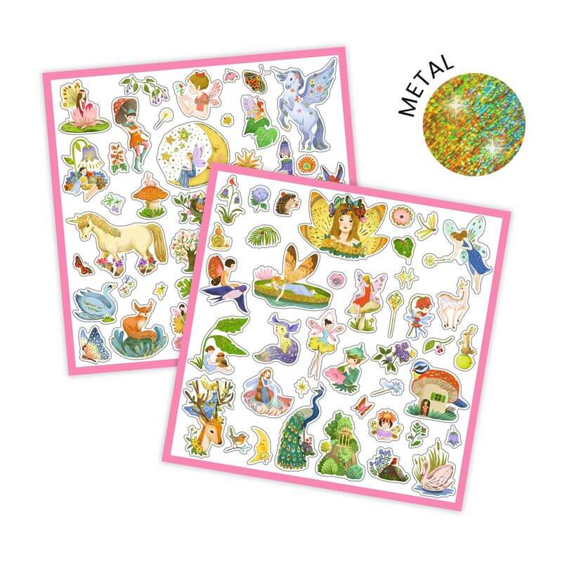 Djeco DJ9279 Fantasy 160 Metallic Stickers