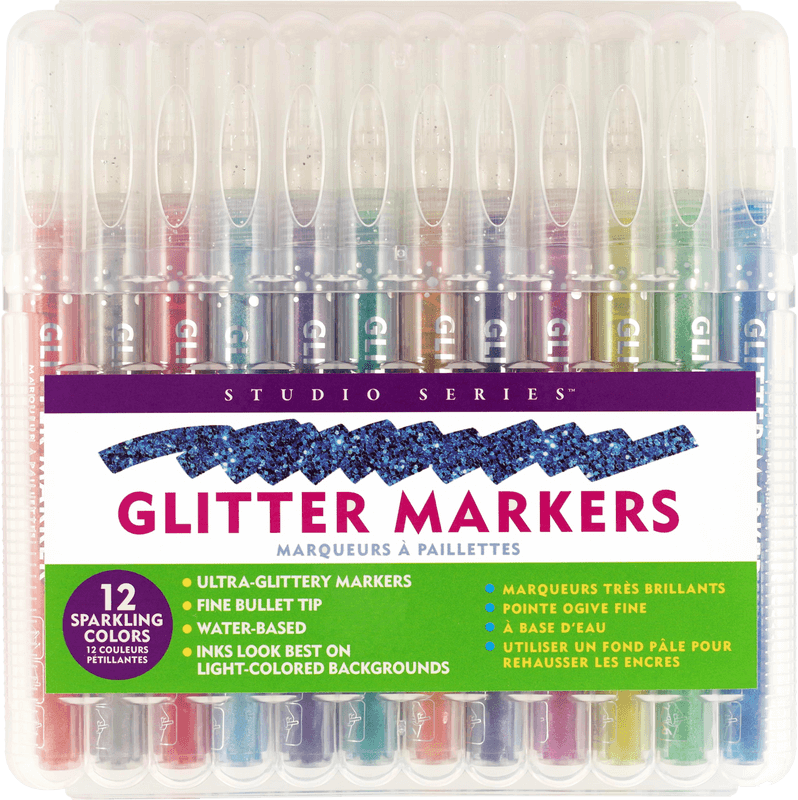 Studio Series Glitter Markers 12pk