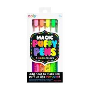 Ooly Magic Puffy Pens Neon 6pk