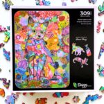 Twigg Puzzles Carefree Cat 309pc Wooden Puzzle
