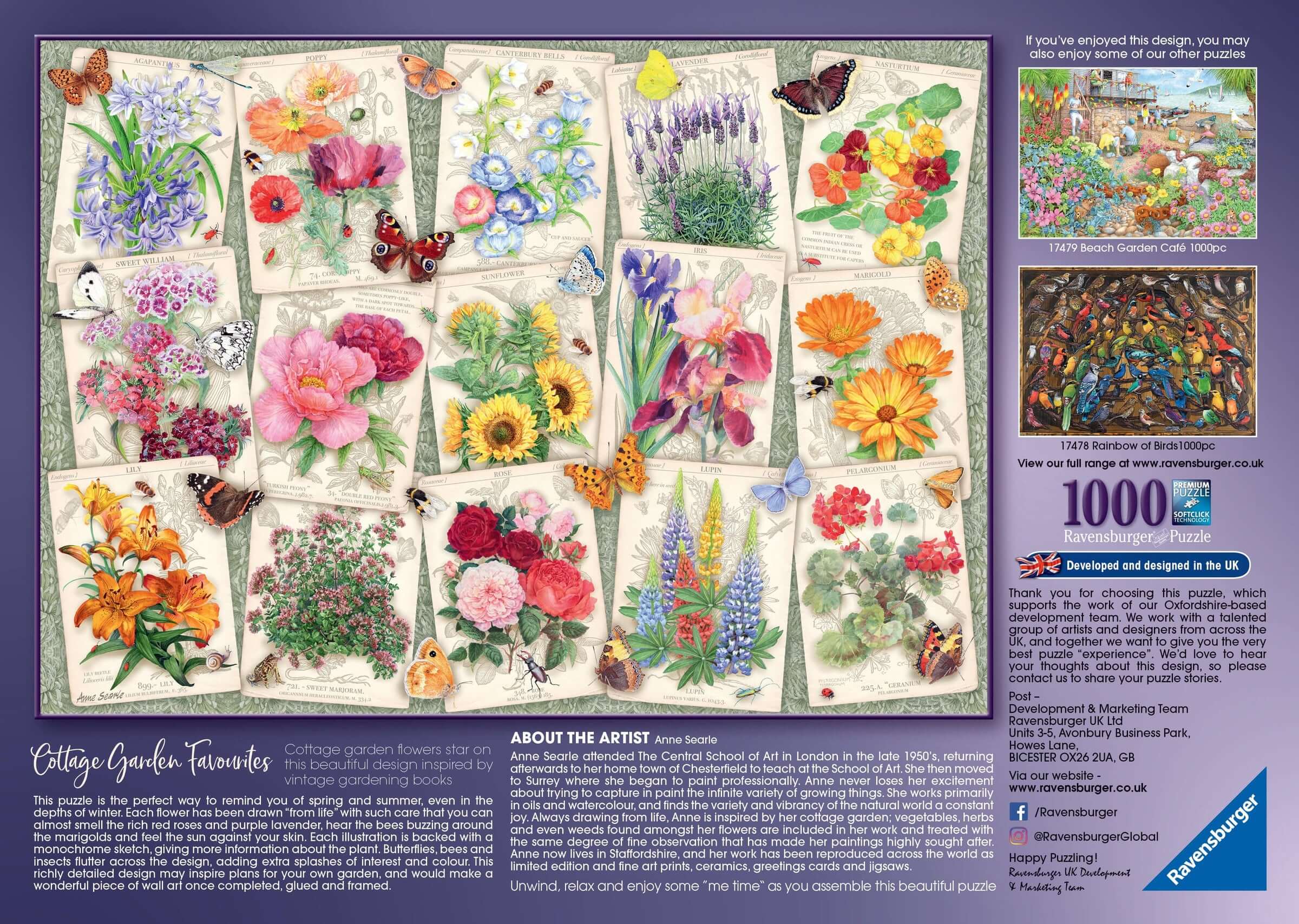 Ravensburger Cottage Garden Favourites 1000pc Puzzle