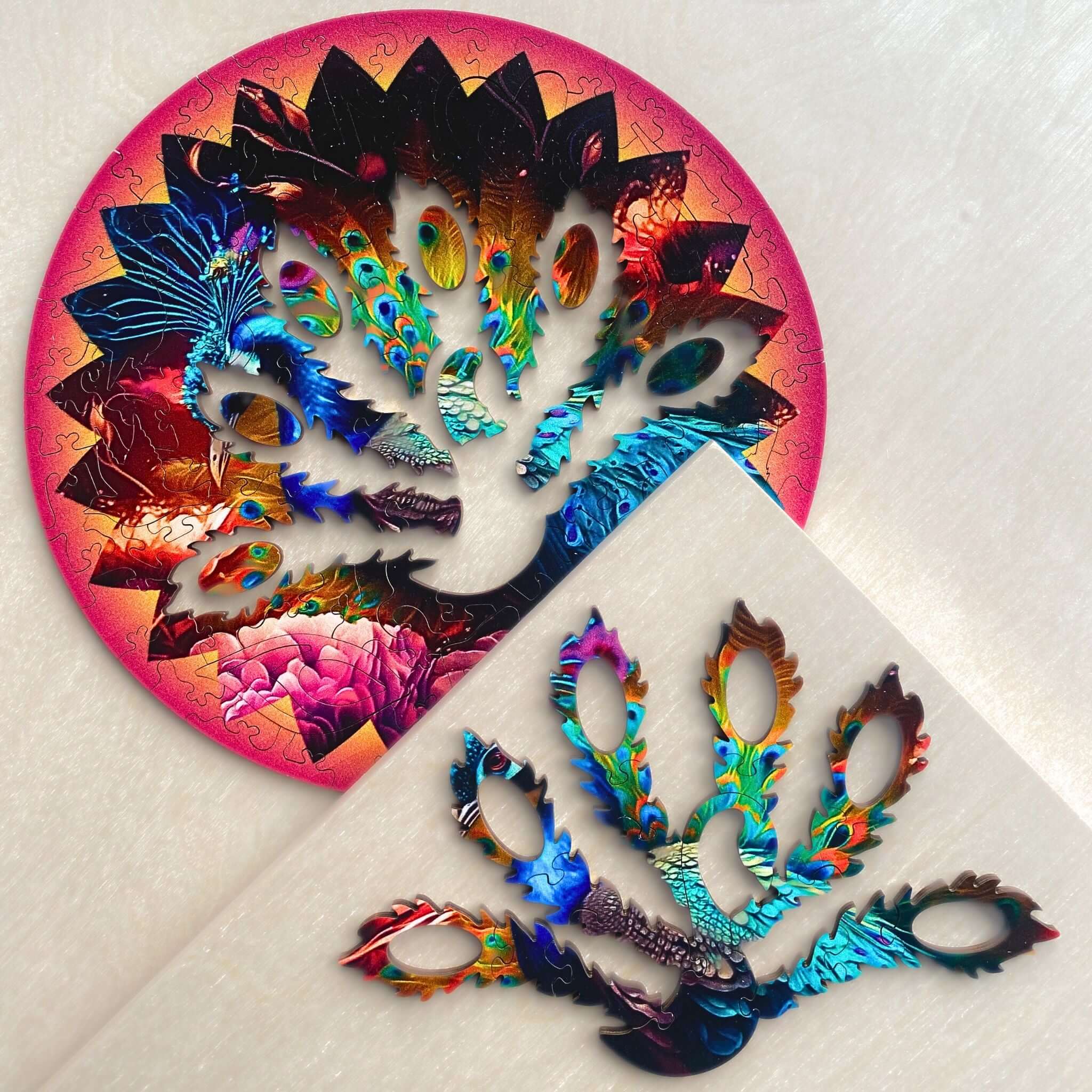 Twigg Puzzles Penelope Peacock 118pc Wooden Puzzle