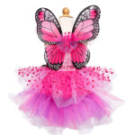 Great Pretenders Fairy Blooms Deluxe Dress & Wings, Hot Pink/Lilac size 3-4