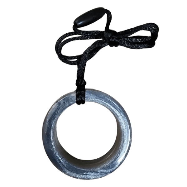 Chewigem Sensory Chew Pendant Realm Ring Silver