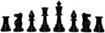 Club Chess Set Black Woodgrain