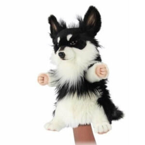 Hansa Black & White Chihuahua Puppet