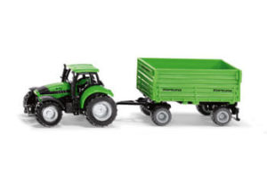 Siku 1606 DEUTZ-FAHR with Fortuna 4-Wheel-Trailer