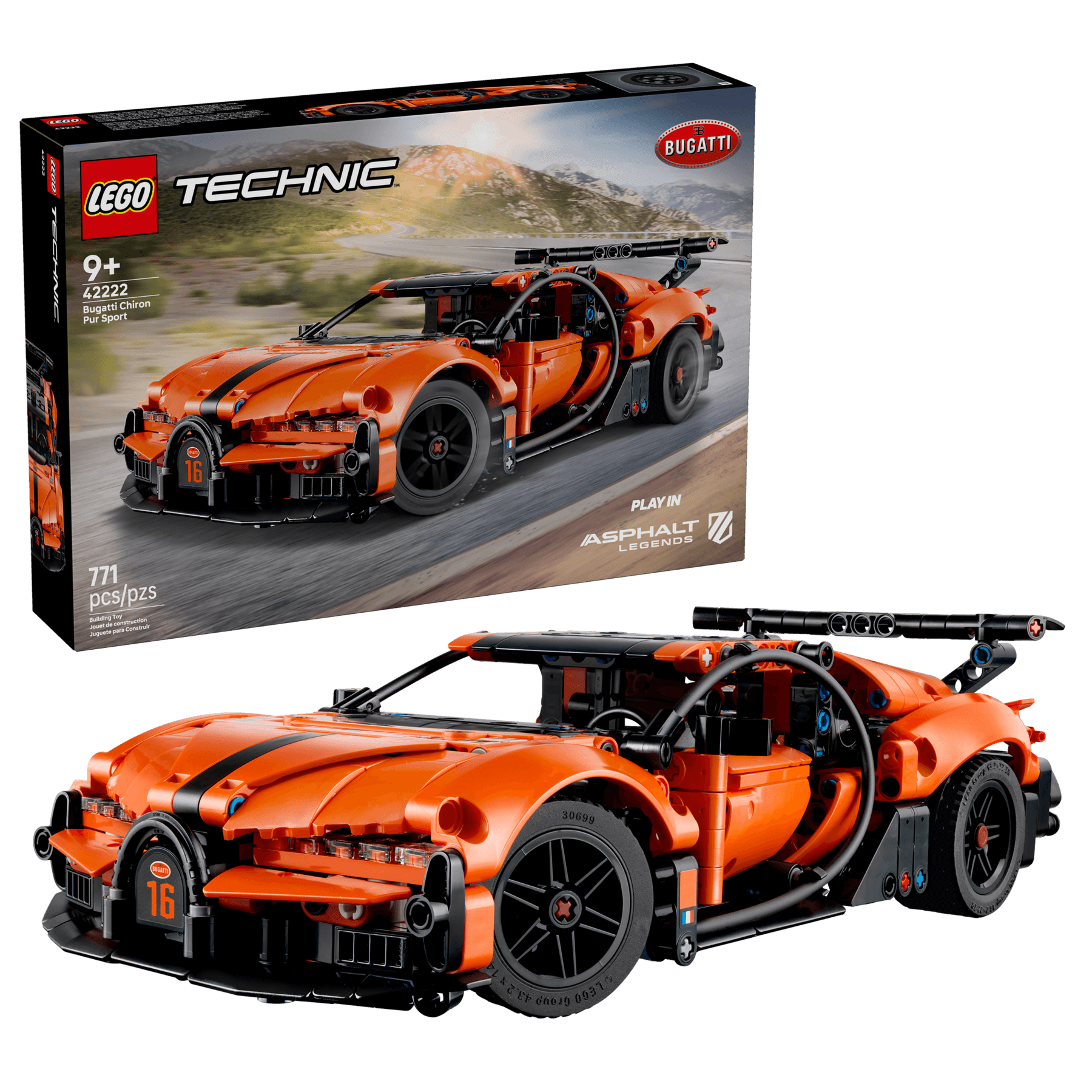 LEGO Technic 42222 Bugatti Chiron Pur Sport Hypercar