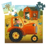Djeco DJ7275 The Tractor Silhouette Puzzles 16pc
