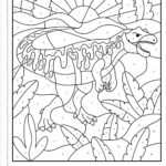 Colour By Numbers Dinosaur