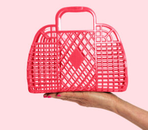 Sun Jellies Retro Basket Small - Coral