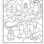 Colour By Numbers Dinosaur