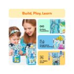 Picasso Tiles Aquarium Marine Animals 52pc Set With 8 Action Figures