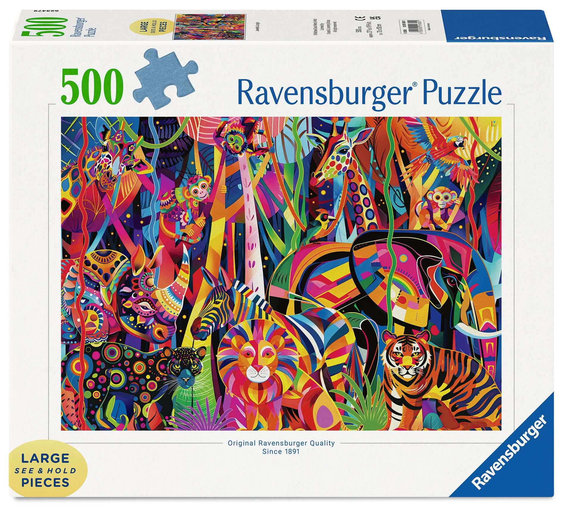 Ravensburger Jeweled Jungle XL Format Puzzle 500pc