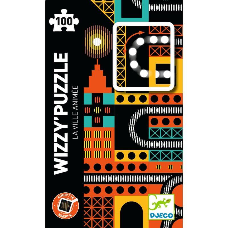 Djeco DJ7032 The Bustling City 3D Effect Whizzy Puzzle 100pc