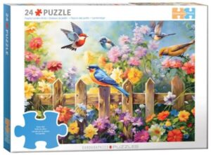 EuroGraphics Connecting Pieces Jigsaw - Garden Birds 24pc