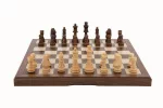 Dal Rossi Chess Set Inlaid Folding Walnut Board 38cm
