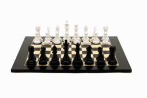Dal Rossi Chess Black & White 55cm Board With American Staunton Pieces 85mm