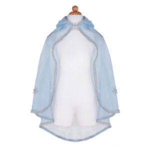 Great Pretenders Blue & Silver Crystal Snow Queen Cape Size 3-4