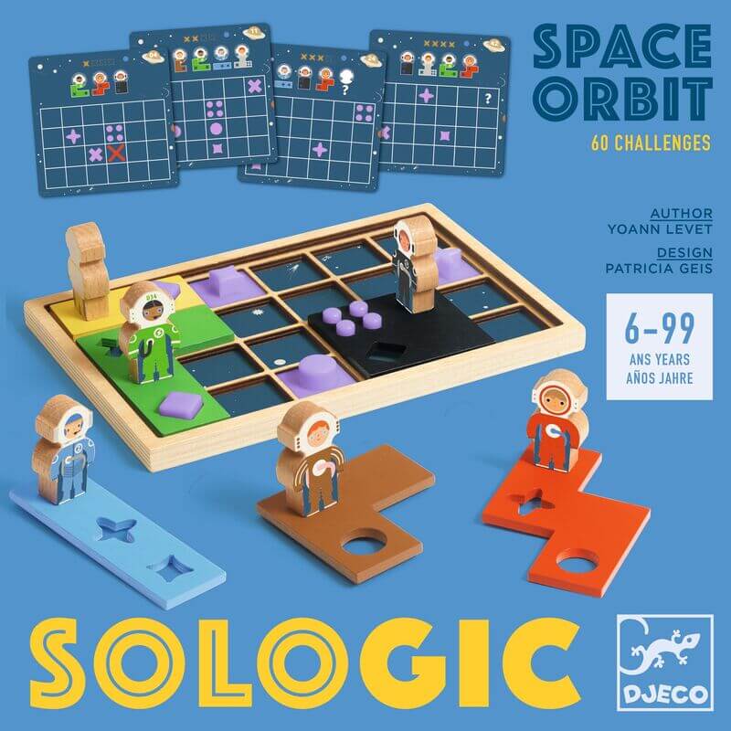 Djeco DJ0817 Space Orbit Sologic Game with 60 challenges