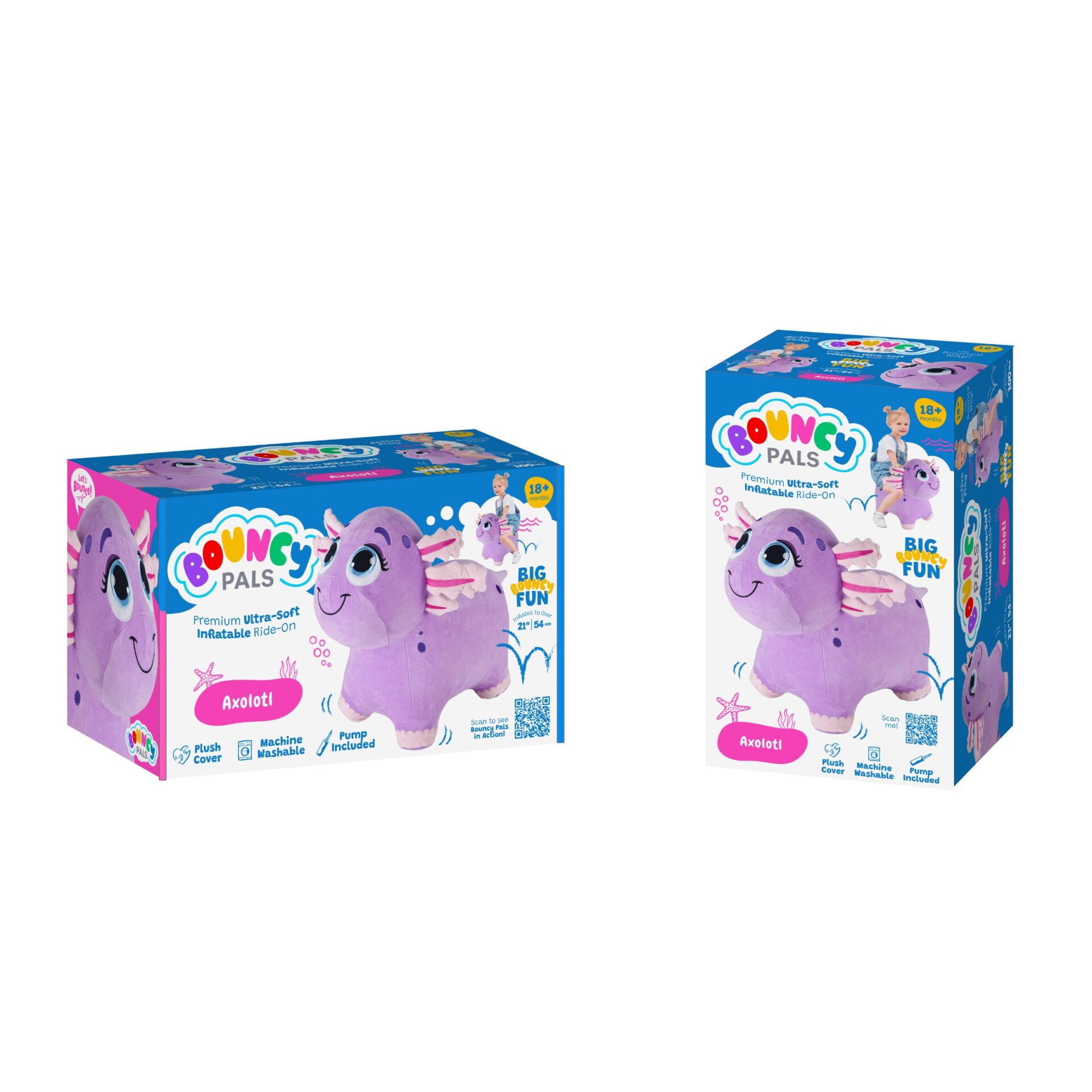 Bouncy Pals Inflatable Ride-On Axolotl Bouncy Pals Inflatable Ride-On Axolotl