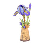 DIY Miniature Wood Bloom Purple Iris