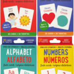 Bilingual English & Spanish Flash Cards Set Of 4
